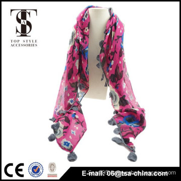 New Women flower Tassel Triangle beauty Wrap Scarf Shawl